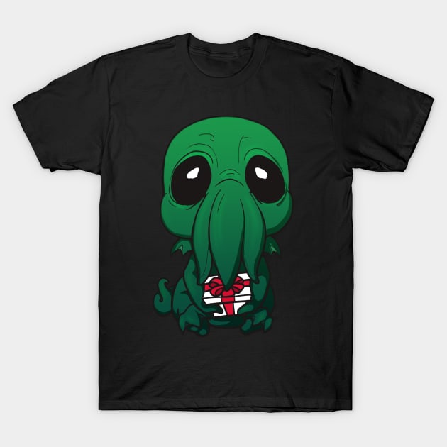 Christmas Cthulhu T-Shirt by Bitty Bitey Ones